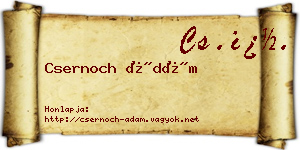 Csernoch Ádám névjegykártya
